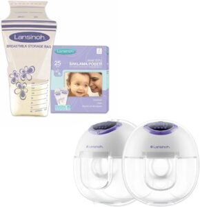 Lansinoh Çiftli Elektrikli Göğüs Pompası ve Süt Saklama Poşetleri ile Konforlu ve Hijyenik Süt Sağımı