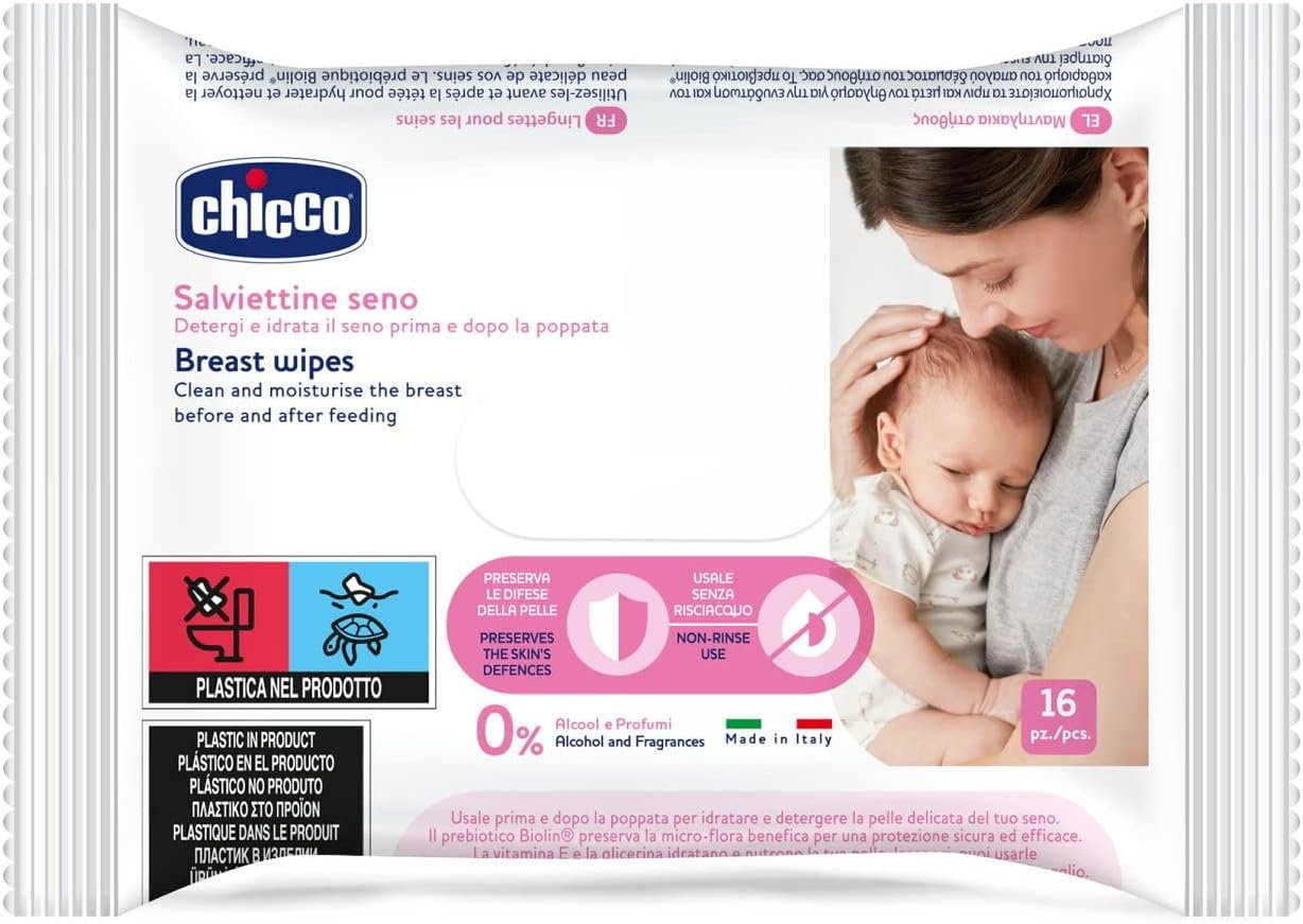Chicco Göğüs Temizleme Mendili 16 Adet | Emzirme Öncesi Hijyen