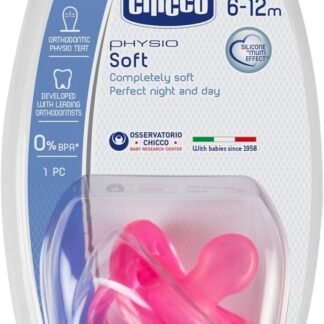 Chicco Physio Soft Kauçuk Emzik 6-12 Ay Pembe Tekli - Günlük Kullanım