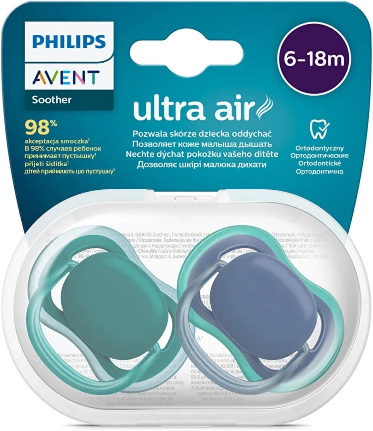 Philips Avent Ultra Air Emzik 6-18 Ay 2'li Paket İndigo - Ekonomik Seçim