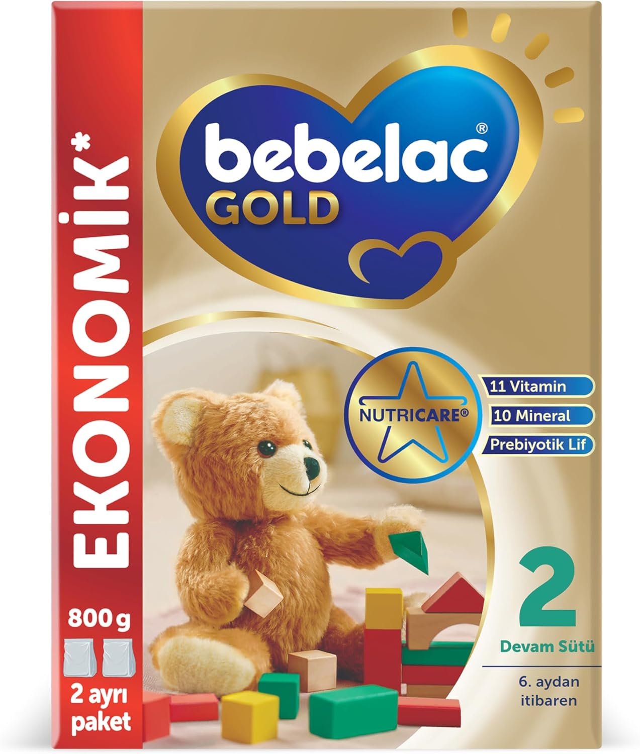 Bebelac Gold 2 Devam Sütü 800g (6-12 Ay) | En İyi Fiyat