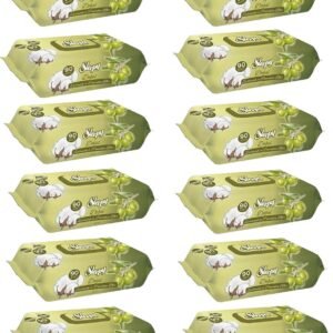 Sleepy Zeytinyağlı Islak Havlu 12 x 90'lı (1080 Yaprak) Aylık Fırsat Paketi