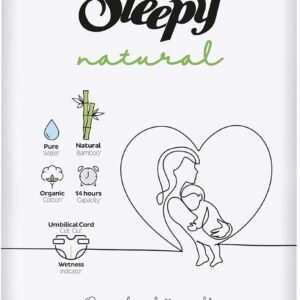 Sleepy Natural Bebek Bezi 2 Beden Mini (3-6 kg) 42 Adet | Doğal ve Konforlu