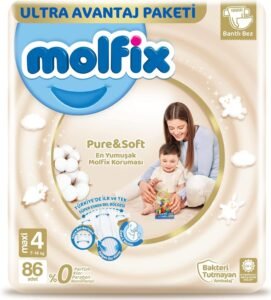 Molfix Pure & Soft Maxi 4 Beden Aylık Paket 86 Adet | E Bebek Marketi