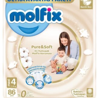 Molfix Pure & Soft Maxi 4 Beden Aylık Paket 86 Adet | E Bebek Marketi