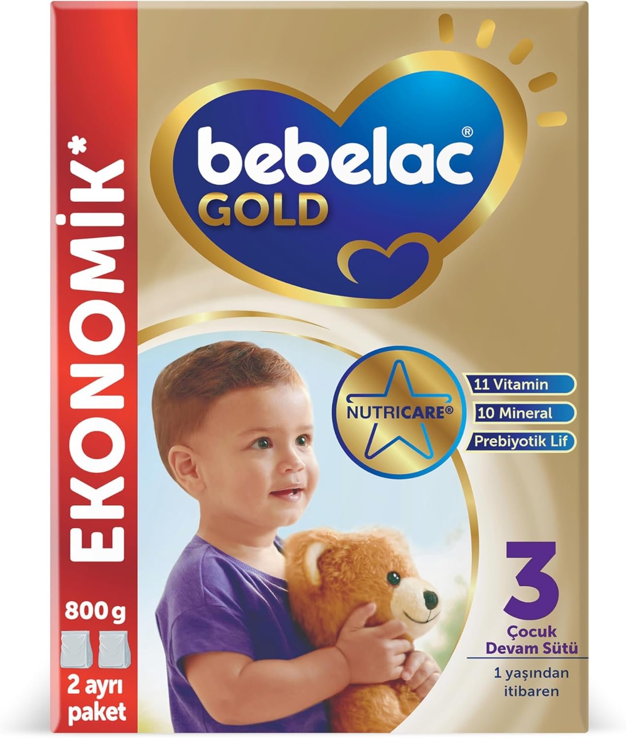 Bebelac Gold 3 Çocuk Devam Sütü 800 g (1 Yaş+) | Besleyici Formül