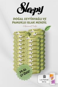 Sleepy 90’lı Zeytinyağlı Pamuklu Bebek Mendili 29 Al 27 Öde – Fırsat Paketi