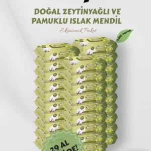 Sleepy 90'lı Zeytinyağlı Pamuklu Bebek Mendili 29 Al 27 Öde - Fırsat Paketi
