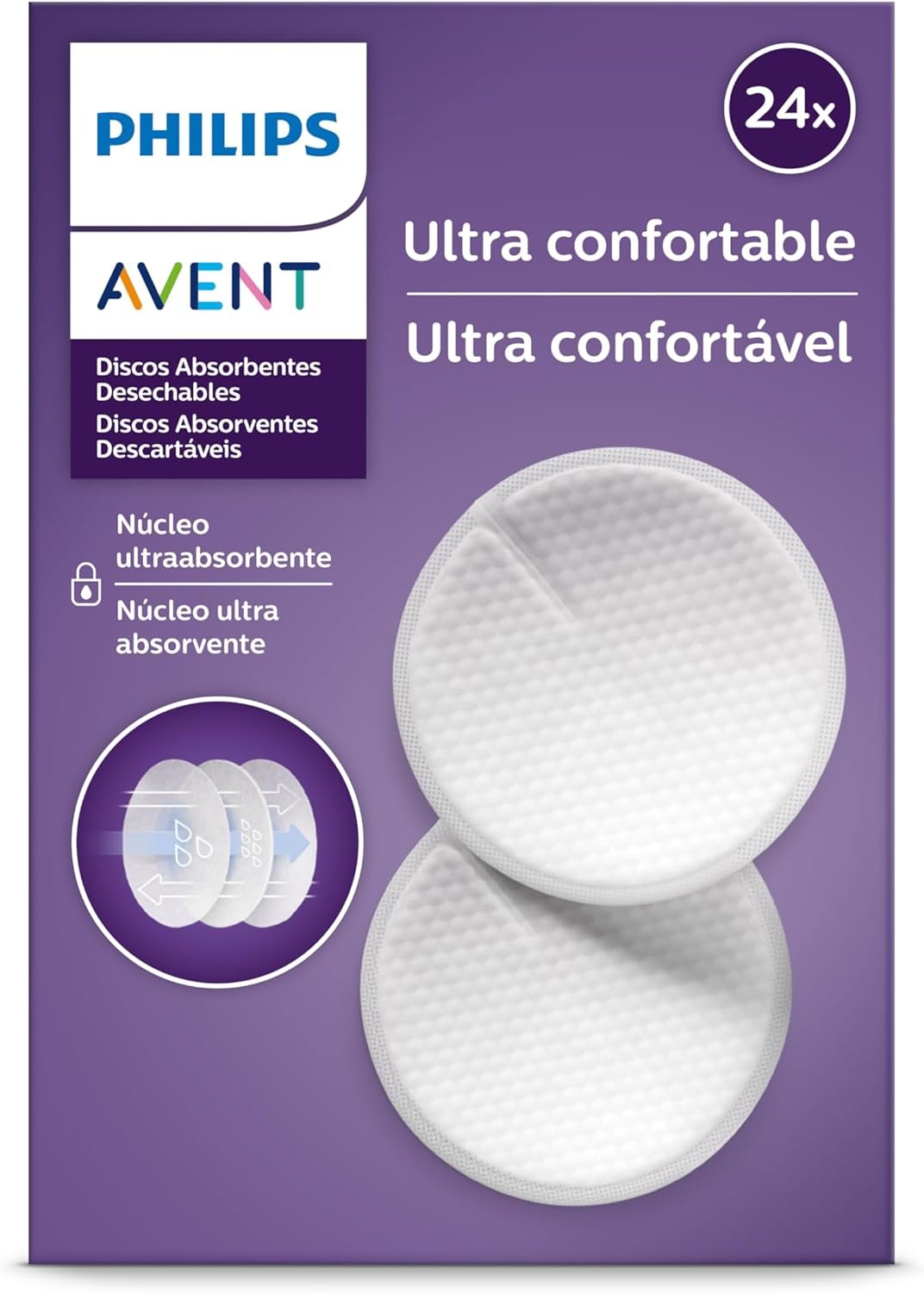Philips Avent Tek Kullanımlık Göğüs Pedleri 24'lü - Ultra İnce ve Emici