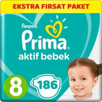 Prima Aktif Bebek 8 Beden XXX Large Bebek Bezi (186 Adet) - En İyi Fiyat