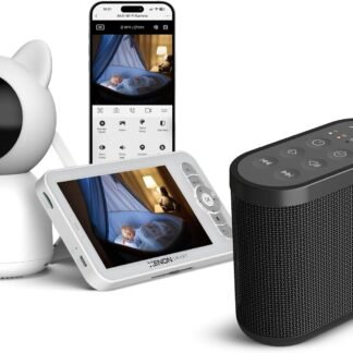 Weehoo Akıllı Monitörlü Bebek Kamerası ve Beyaz Gürültü Pış Pış Sesi Bebek Uyku Arkadaşı Anne Bebek Seti - Tam Set