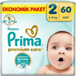 Prima Premium Care 2 Numara (60 Adet) – Ekonomik Paket | En İyi Bebek Bezi