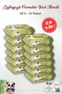 Sleepy Doğal Zeytinyağlı ve Pamuklu Islak Bebek Havlusu 50’li – Ekonomik Paket