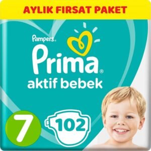 Prima Aktif Bebek 7 Beden XX Large 102 Adet Bebek Bezi