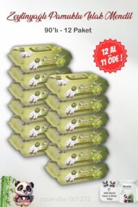 Sleepy Doğal Zeytinyağlı ve Pamuklu Islak Bebek Mendili 90’lı – Fırsat Paketi