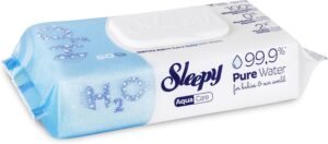 Sleepy AquaCare H2O Yenidoğan Islak Bebek Havlusu 50 Adet – Fırsat Paketi