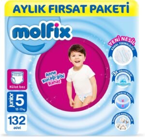 Molfix Pants 5 Beden Junior Aylık Paket | 132 Adet Bebek Bezi