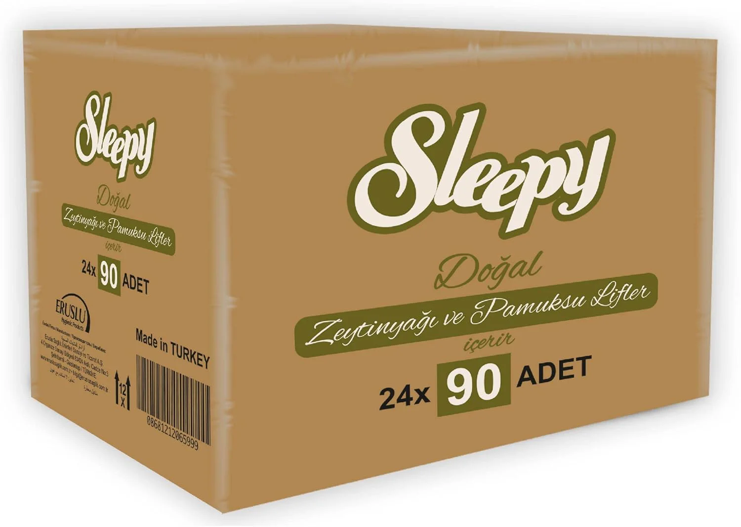 Sleepy Doğal Zeytinyağlı Islak Havlu 24x90 Adet Aylık Fırsat Paketi