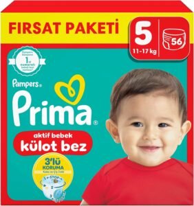 Prima Külot Bebek Bezi 5 Numara (56 Adet) – Fırsat Paketi | Uygun Fiyat