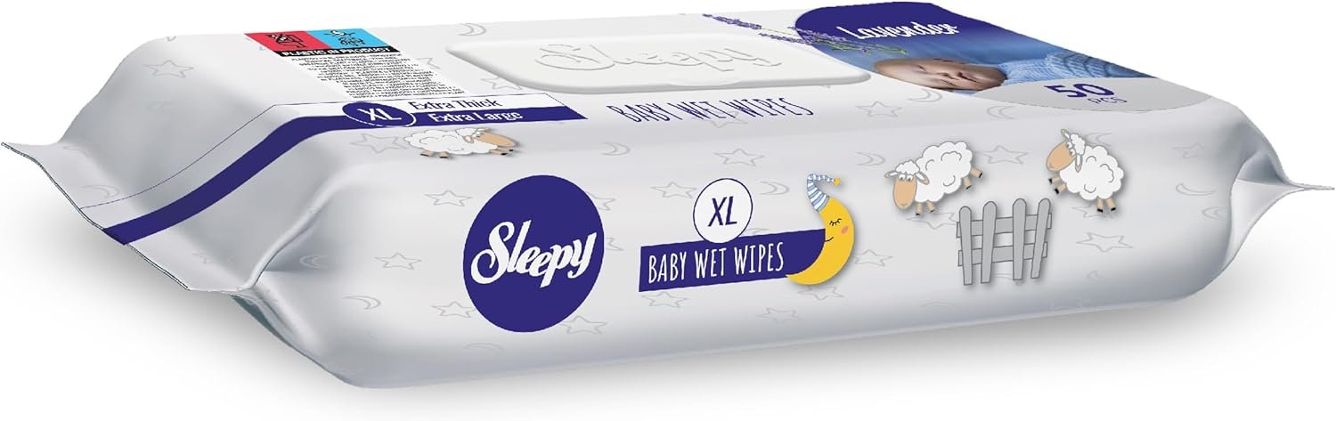 Sleepy Xl Lavanta Kokulu Bebek Vücut Temizleme Havlusu 50 Yaprak - Fırsat Paketi