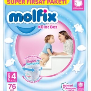 Molfix Süper Yumuşak Külot Bez 4 Beden (9-14 Kg) Maxi - Süper Fırsat 76 Adet