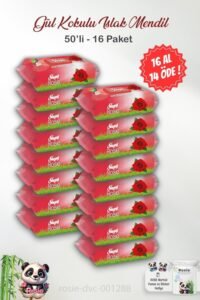 Sleepy Gül Kokulu Islak Bebek Havlusu 50’li – 16 Al 14 Öde Fırsat Paketi