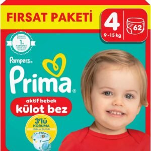 Prima Külot Bebek Bezi 4 Beden (9-14 kg) 62 Adet Maxi Fırsat Paketi | Uygun Fiyat