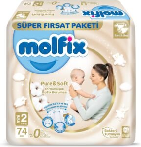 Molfix Pure & Soft 2 Beden Mini Bebek Bezi (3-6 Kg) Süper Fırsat Paketi – 88 Adet