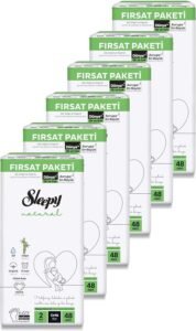 Sleepy Natural Fırsat Paketi Bebek Bezi 2 Numara Mini 288 Adet – Ekonomik Paket