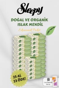 Sleepy Organik Islak Mendil 25 Al 23 Öde – Fırsat Paketi