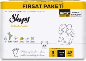 Sleepy Extra Günlük Aktivite 3 Numara (Midi) Bebek Bezi 42 Adet | Fırsat Paketi
