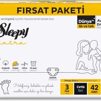 Sleepy Extra Günlük Aktivite 3 Numara (Midi) Bebek Bezi 42 Adet | Fırsat Paketi
