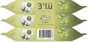 Sleepy Doğal Zeytinyağlı ve Pamuklu Cep Mendili 4x3x15 (180 Yaprak) – Mega Paket