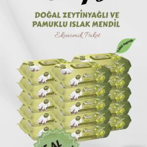 Sleepy 90'lı Zeytinyağlı Pamuklu Bebek Mendili 15 Al 13 Öde - Fırsat Paketi