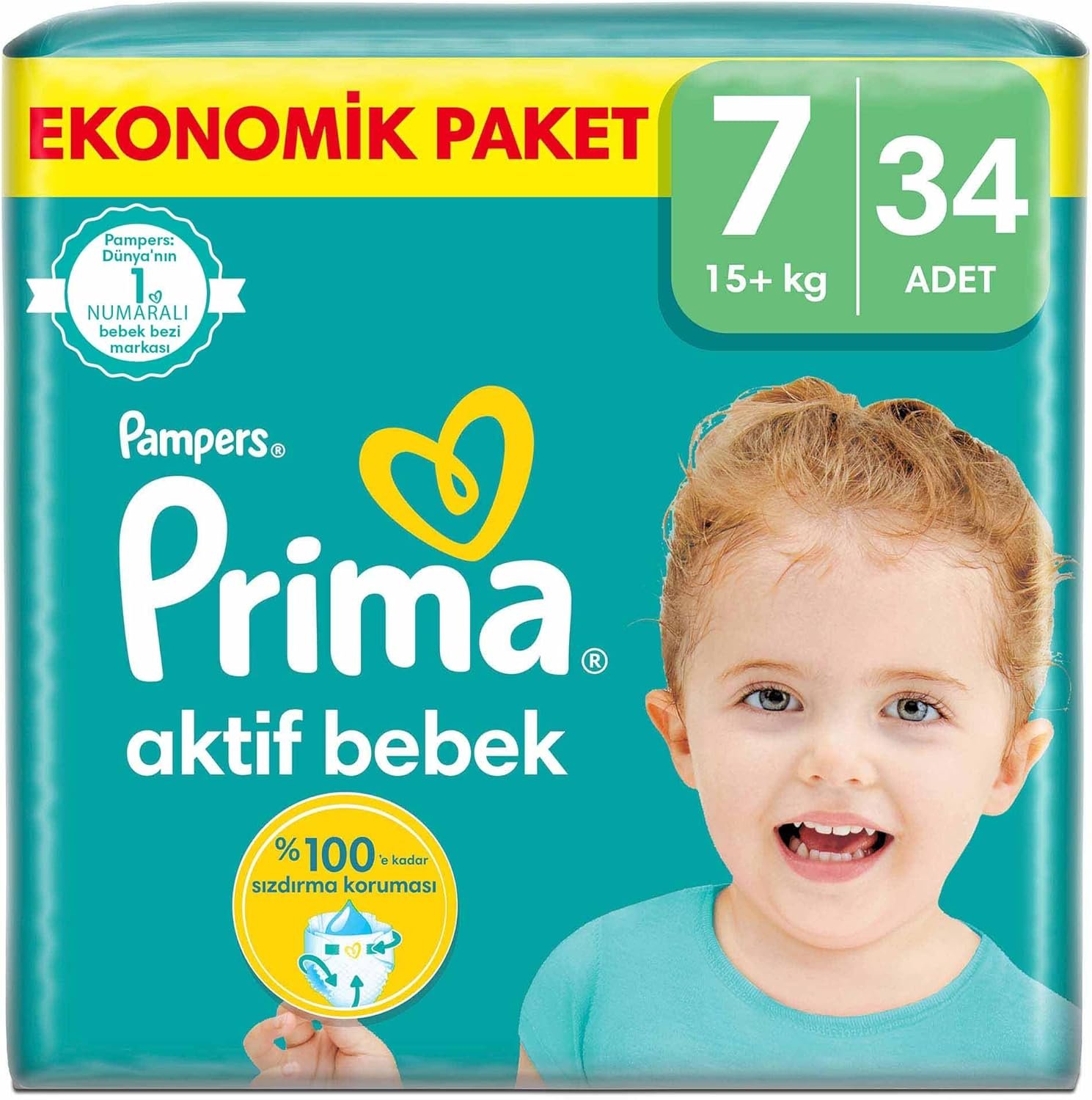 Prima Aktif Bebek 7 Beden (XX Large) 34 Adet Fırsat Paketi | En İyi Fiyat