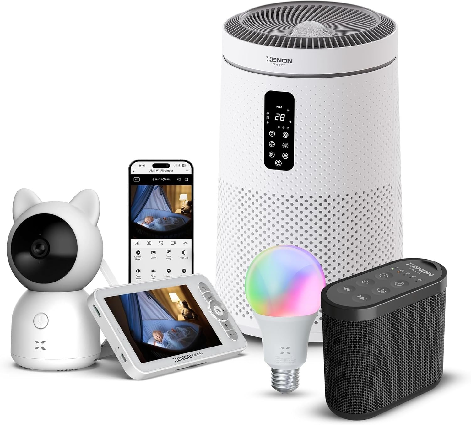 Bebek Dostu Akıllı Bebek Kamerası Hava Temizleyici Seti - Avantajlı Set