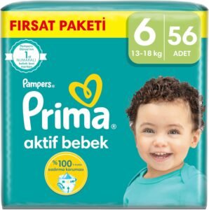 Prima Aktif Bebek 6 Beden (Ekstra Large) 56 Adet – Mega Fırsat Paketi