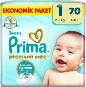 Prima Premium Care 1 Numara (70 Adet) – Yenidoğan Bebek Bezi Ekonomik Paket