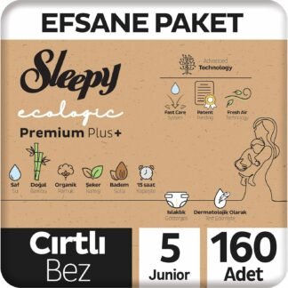 Sleepy Ecologic Premium Plus Efsane Paket Bebek Bezi 5 Numara (Junior) - 160 Adet