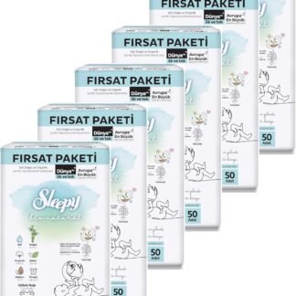 Sleepy Bio Natural Fırsat Paketi Bebek Bezi 1 Numara (Newborn) 300 Adet | Cırtlı Bez