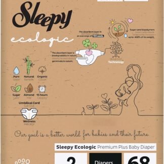 Sleepy Ecologic 2 Numara Mini Bebek Bezi Ekonomik Paket (68 Adet) | Ekolojik Bebek Bezi