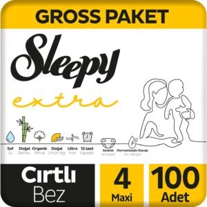 Sleepy Extra Günlük Aktivite Maxi 4 Numara Bebek Bezi – 100 Adet
