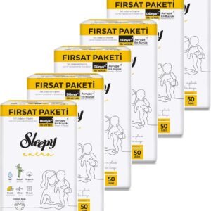 Sleepy Extra Günlük Aktivite 1 Numara Bebek Bezi - 300 Adet Fırsat Paketi | Yenidoğan Bezi