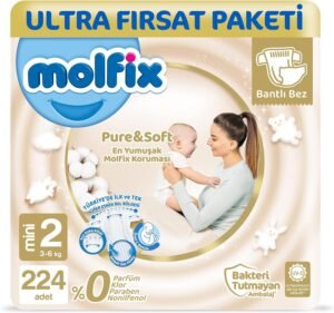 Molfix Pure & Soft 2 Beden Mini Ultra Fırsat Paketi 224 Adet | En İyi Fiyat
