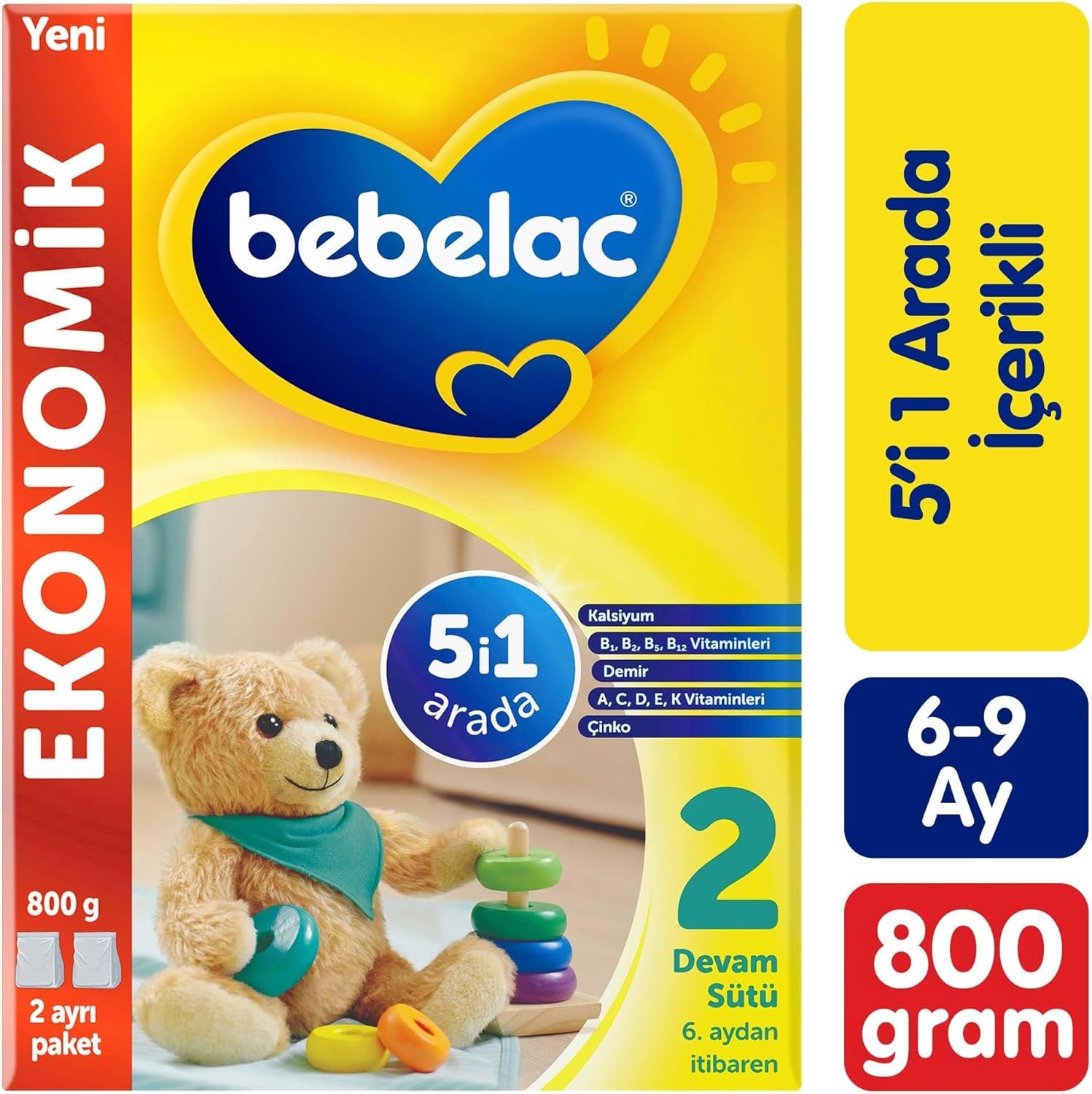 Bebelac 2 Devam Sütü 800 g (6-9 Ay) | En İyi Fiyatla Satın Al