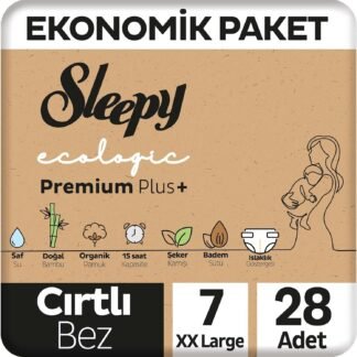 Sleepy Ecologic Ekonomik Paket Bebek Bezi 7 Numara XXLarge 28 Adet | En Uygun Fiyatlarla!