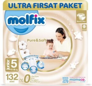 Molfix Pure & Soft Bebek Bezi 5 Beden (Junior) 132 Adet