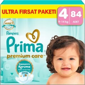 Prima Premium Care 4 Numara (8-14 kg) 84 Adet Ultra Fırsat Paketi – En İyi Bebek Bezi