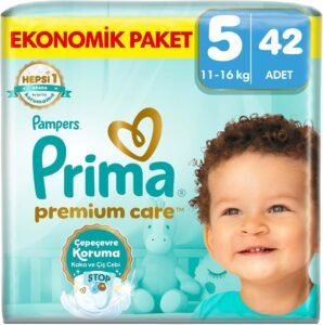 Prima Premium Care 5 Numara Bebek Bezi 42 Adet | Ekonomik Paket