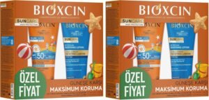 Bioxcin Sun Care Çocuk Güneş Kremi SPF 50+ (2’li Paket) – Non-Nano, Termal Sulu, Hassas Ciltler İçin + After Sun Hediyeli